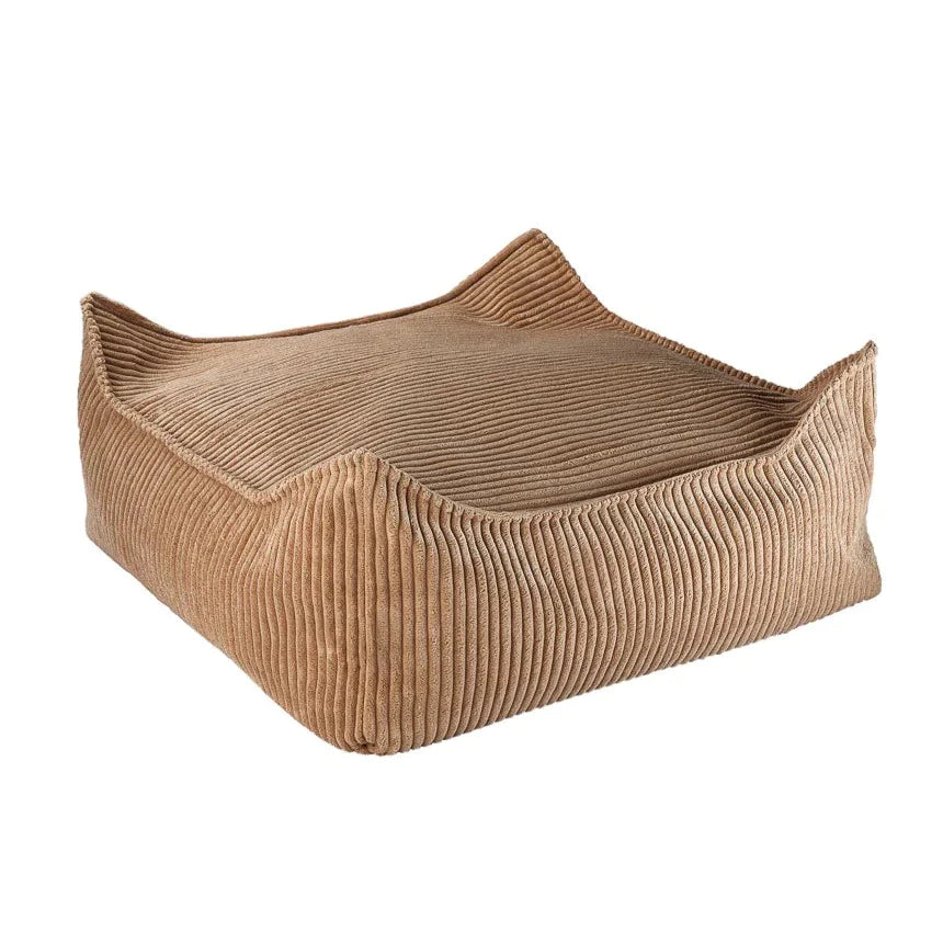 Wigiwama Pouffe Square Ottoman | Toffee