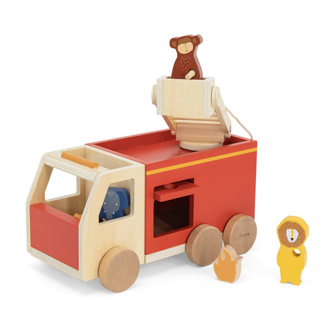 Trixie Wooden Fire Truck All Animals