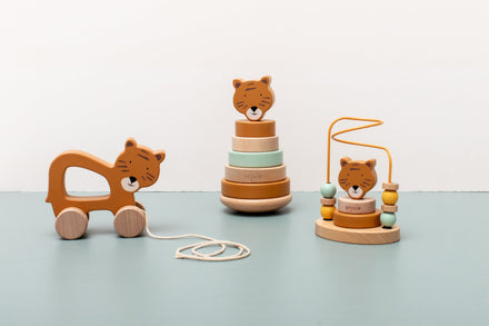 Trixie Wooden Stacking Animal Stack Tower | Mr. Tiger