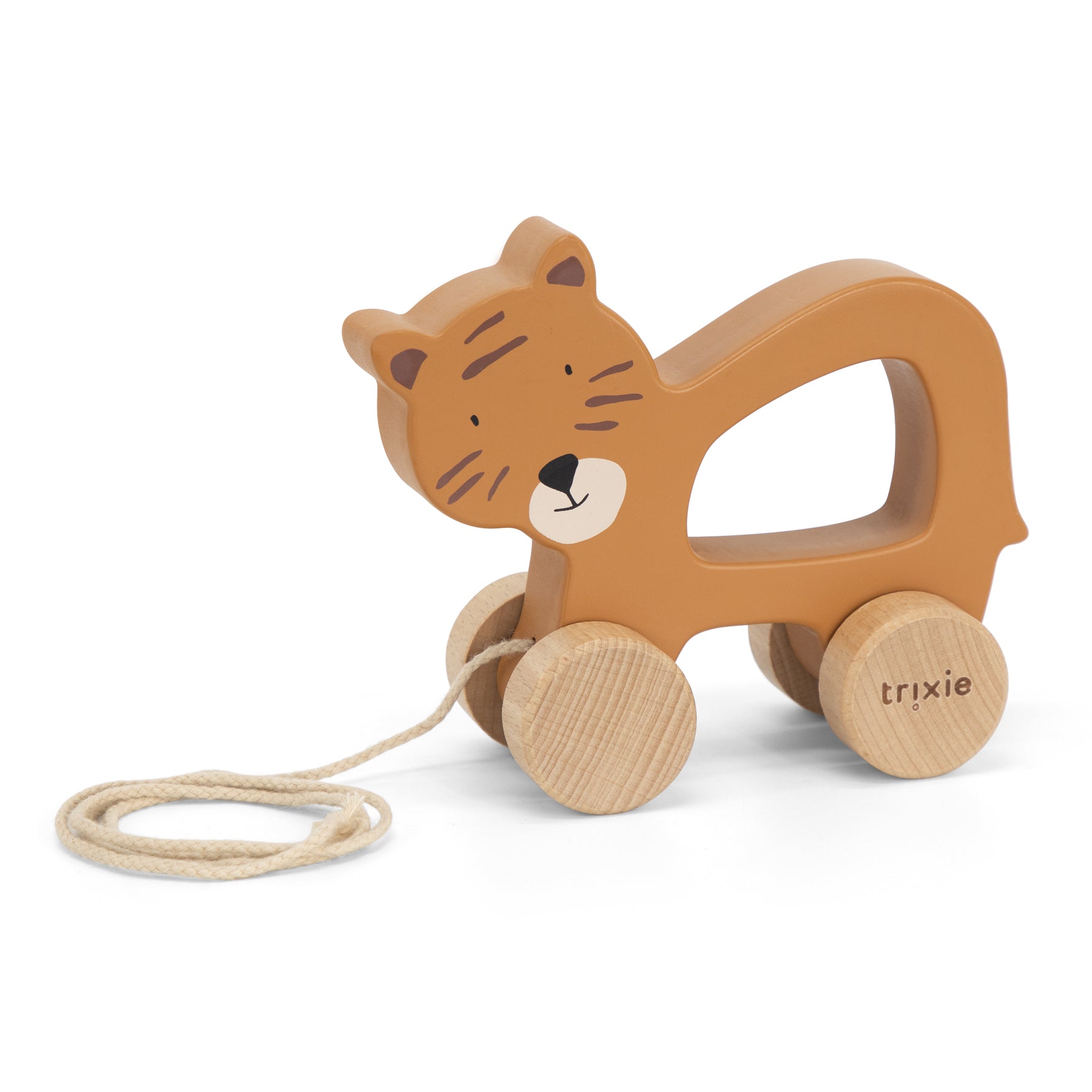 Trixie Wooden Pull Toy Animal | Mr. Tiger