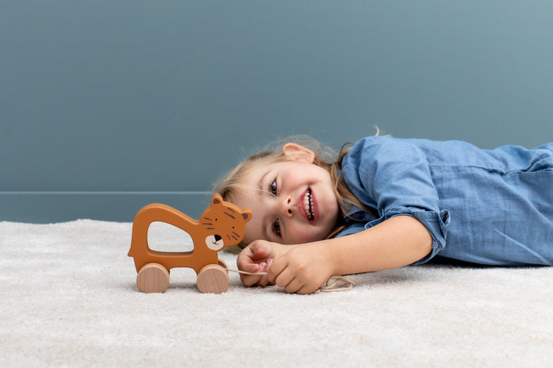 Trixie Wooden Pull Toy Animal | Mr. Tiger
