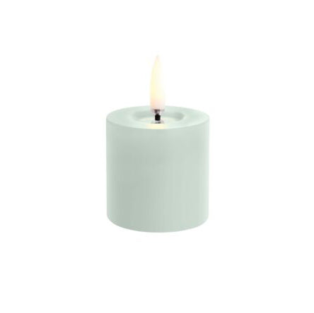 Uyuni LED Candle Pillar Melted Candle 5x4.5 cm | Nordic Dusty Green