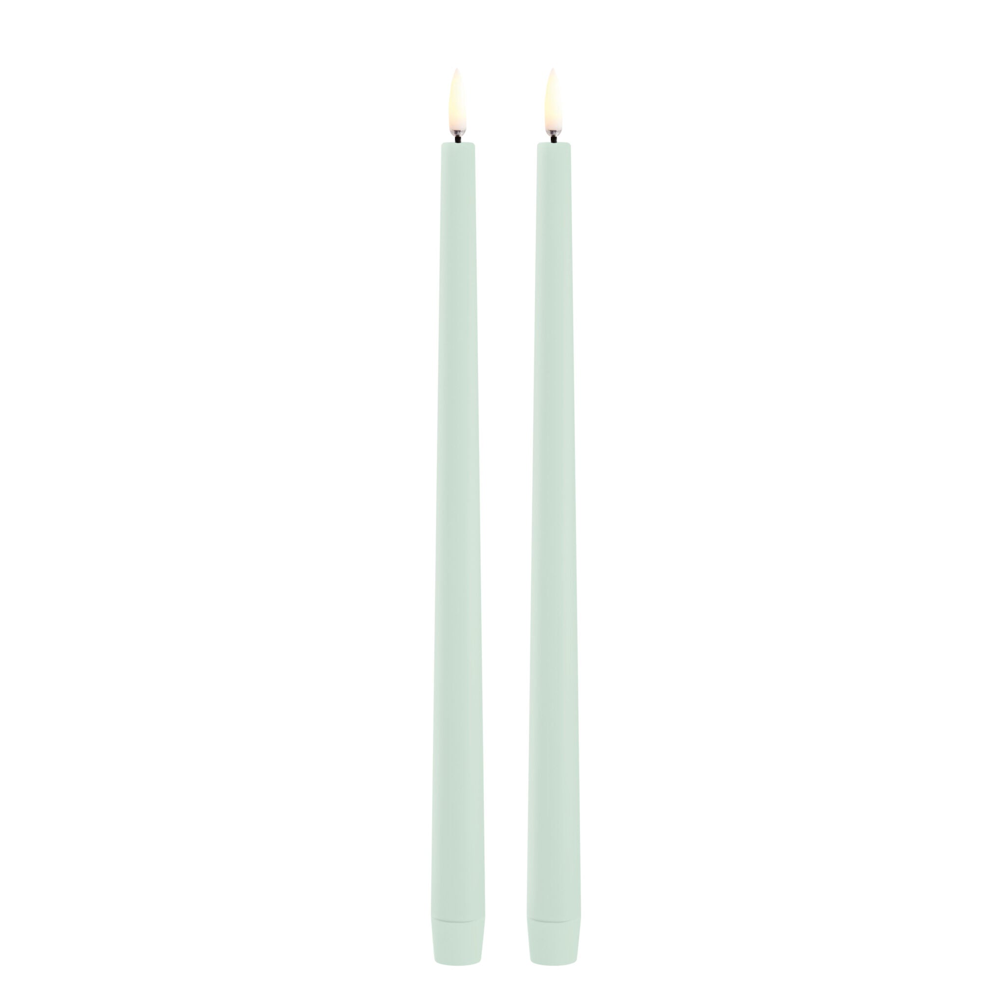 Uyuni LED Candle Slim Taper Candle Dinner Candle 6.8x30 cm | Dusty Green