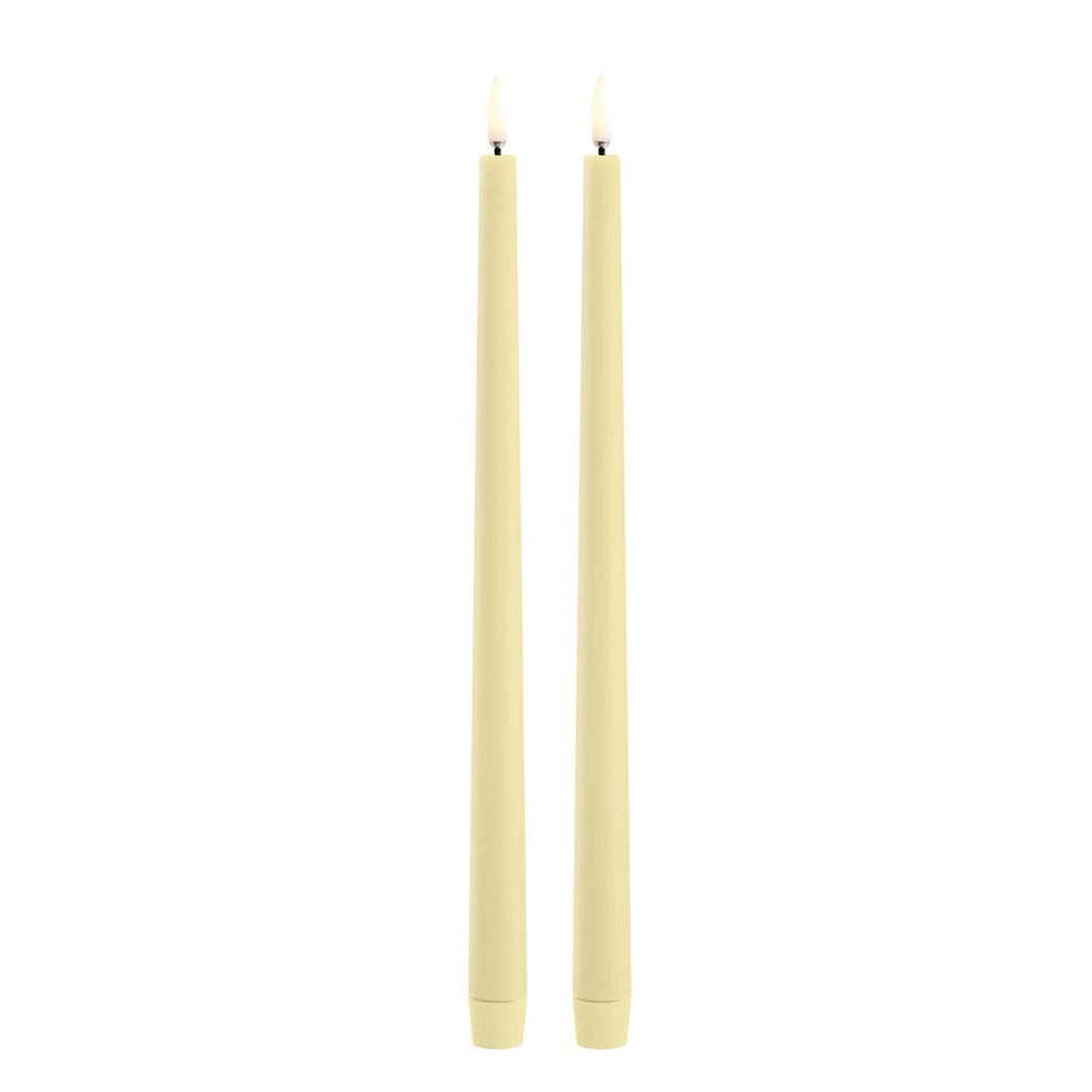 Uyuni LED Candle Slim Taper Candle Dinner Candle 6.8x30 cm | Wheat Yellow