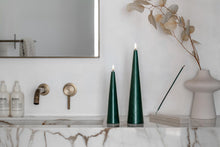 Uyuni LED Cone Candle 6.8x30 cm | Pine Green