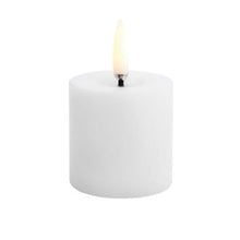 Uyuni LED Candle Pillar Melted Candle 5x4.5 cm | Nordic White Smooth