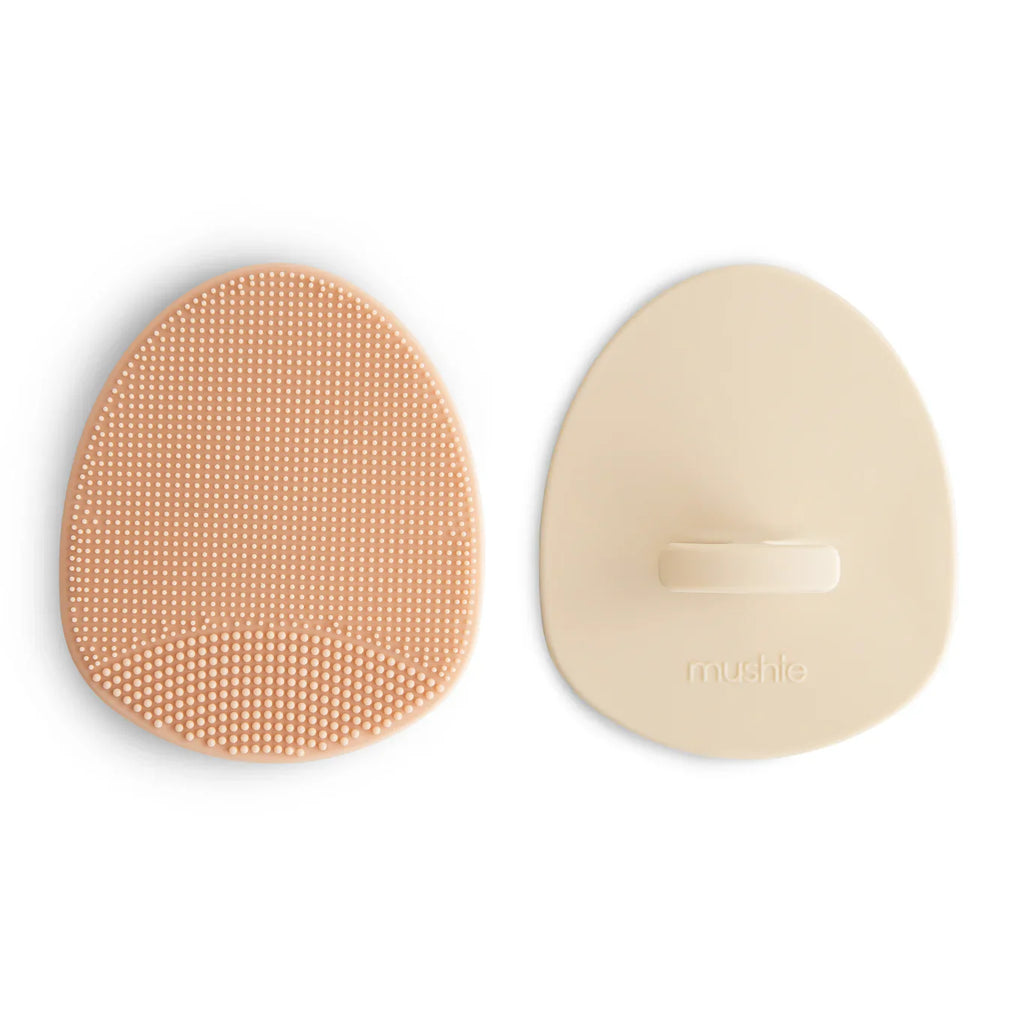 Mushie Cradle Cap Brush 2-Pack | Blush /Shifting Sand