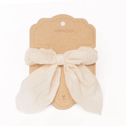 Mrs. Ertha Bow Scrunchie | Vanilla