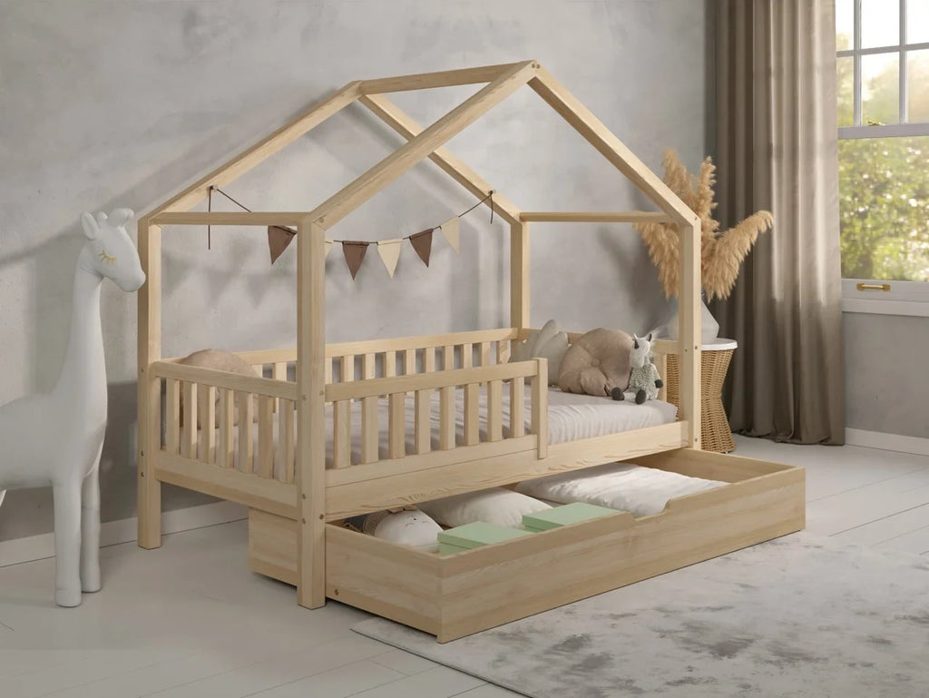 De Gele Flamingo Bed House Roma | Single with drawer for mattress 90x200cm