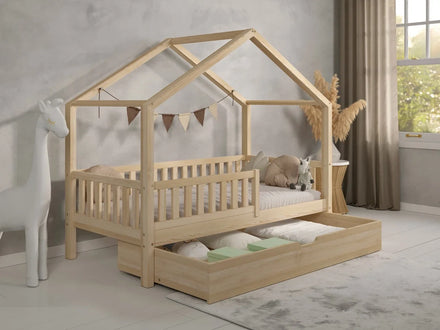 De Gele Flamingo Bed House Roma | Single with drawer for mattress 90x200cm