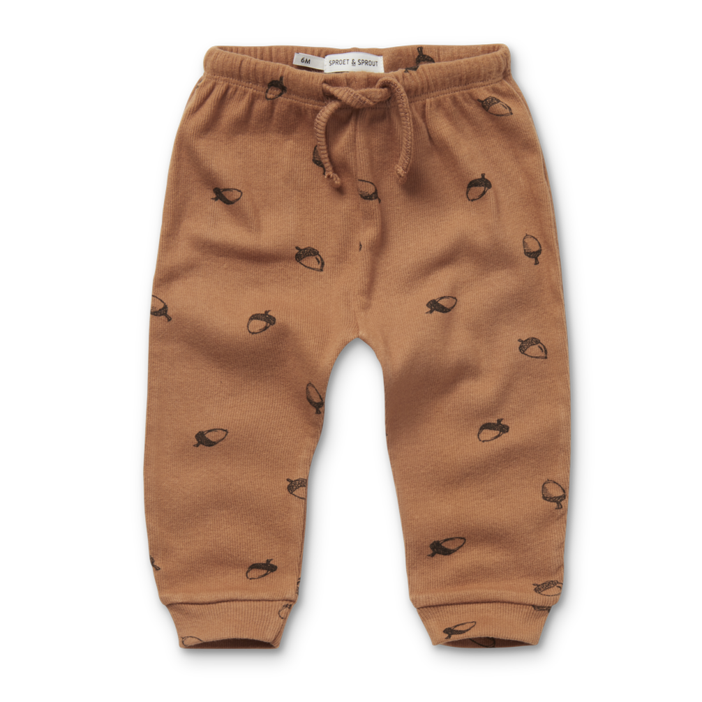 Sproet & Sprout Baby Sweatpants | Acorn Print Lion