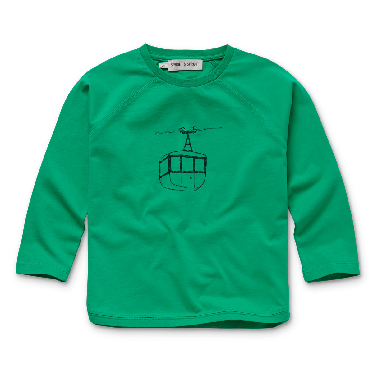 Sproet & Sprout T-shirt Raglan with sleeves | Ski Lift Fern Green