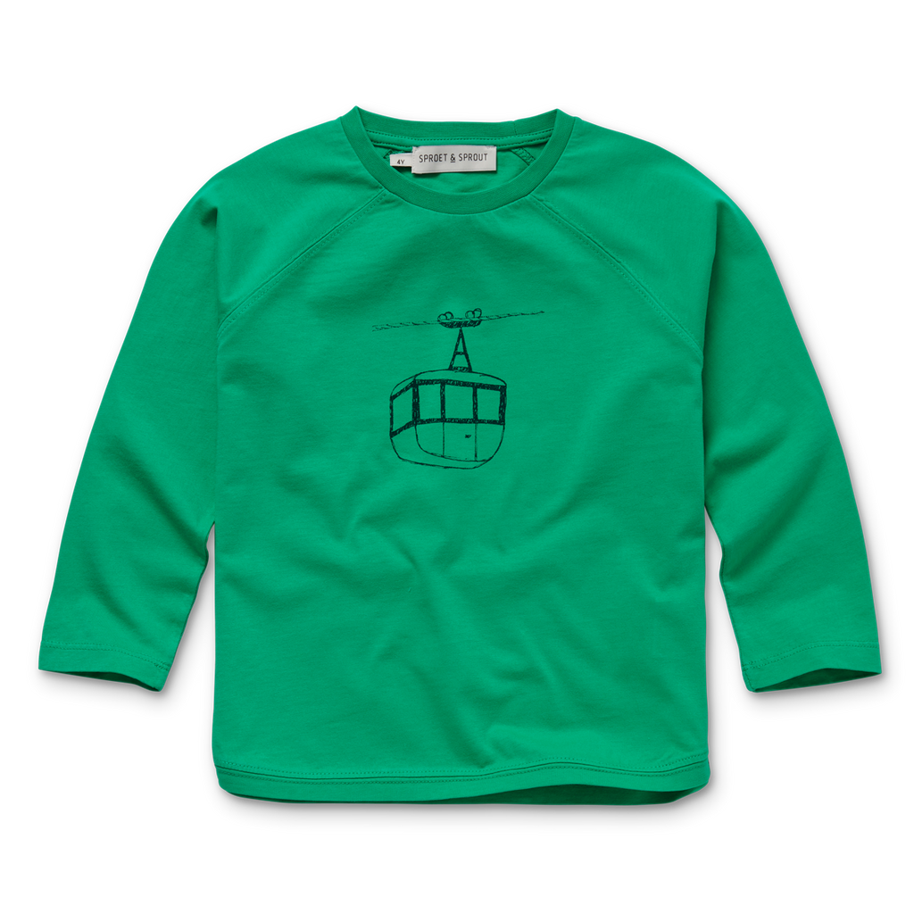 Sproet & Sprout T-shirt Raglan with sleeves | Ski Lift Fern Green