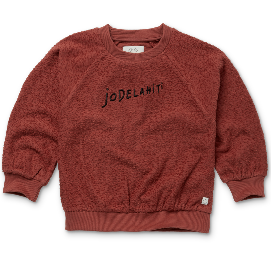 Sproet & Sprout Sweatshirt Raglan | Jodelahiti Barn Red