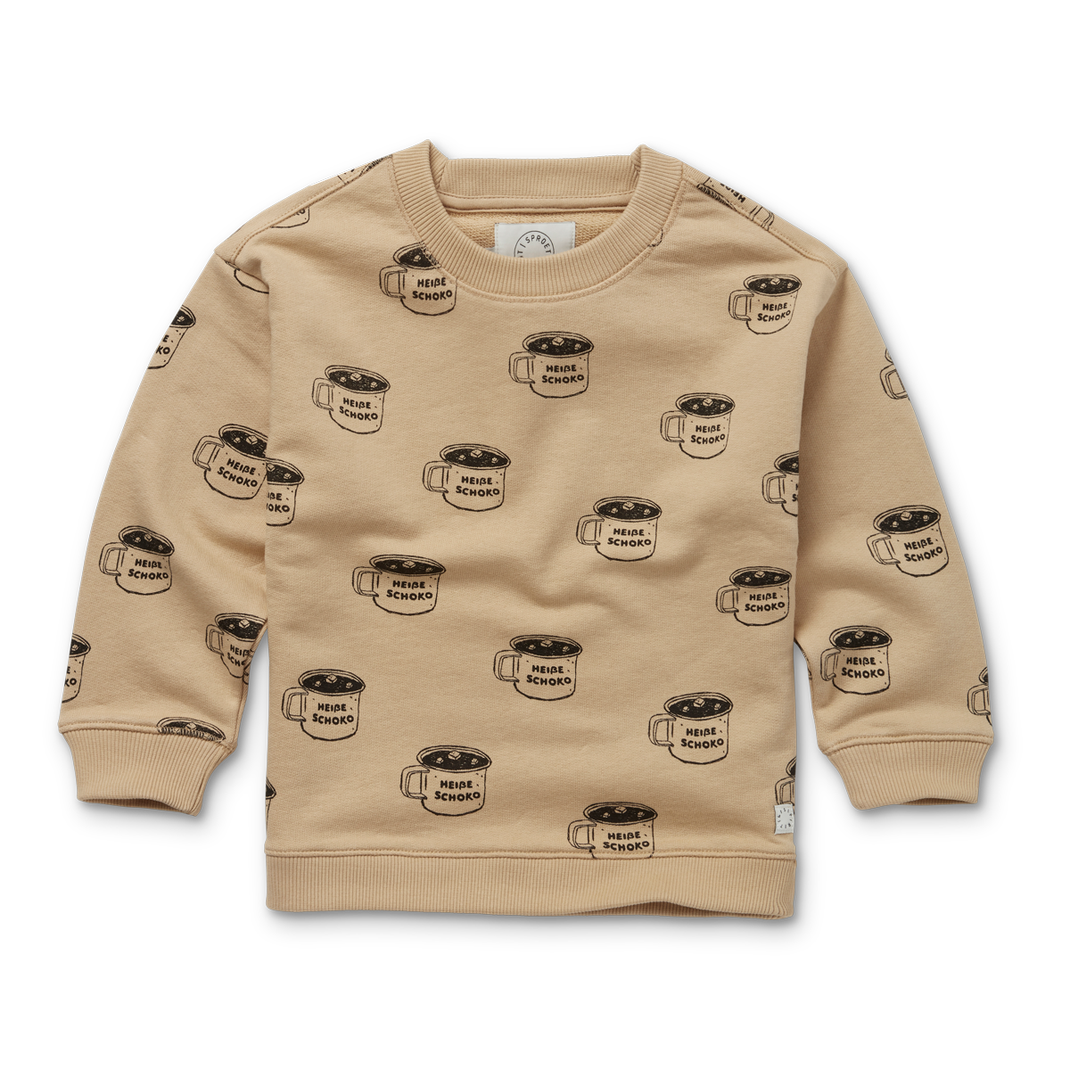 Sproet & Sprout Sweatshirt Loose Schoko Print | Nougat