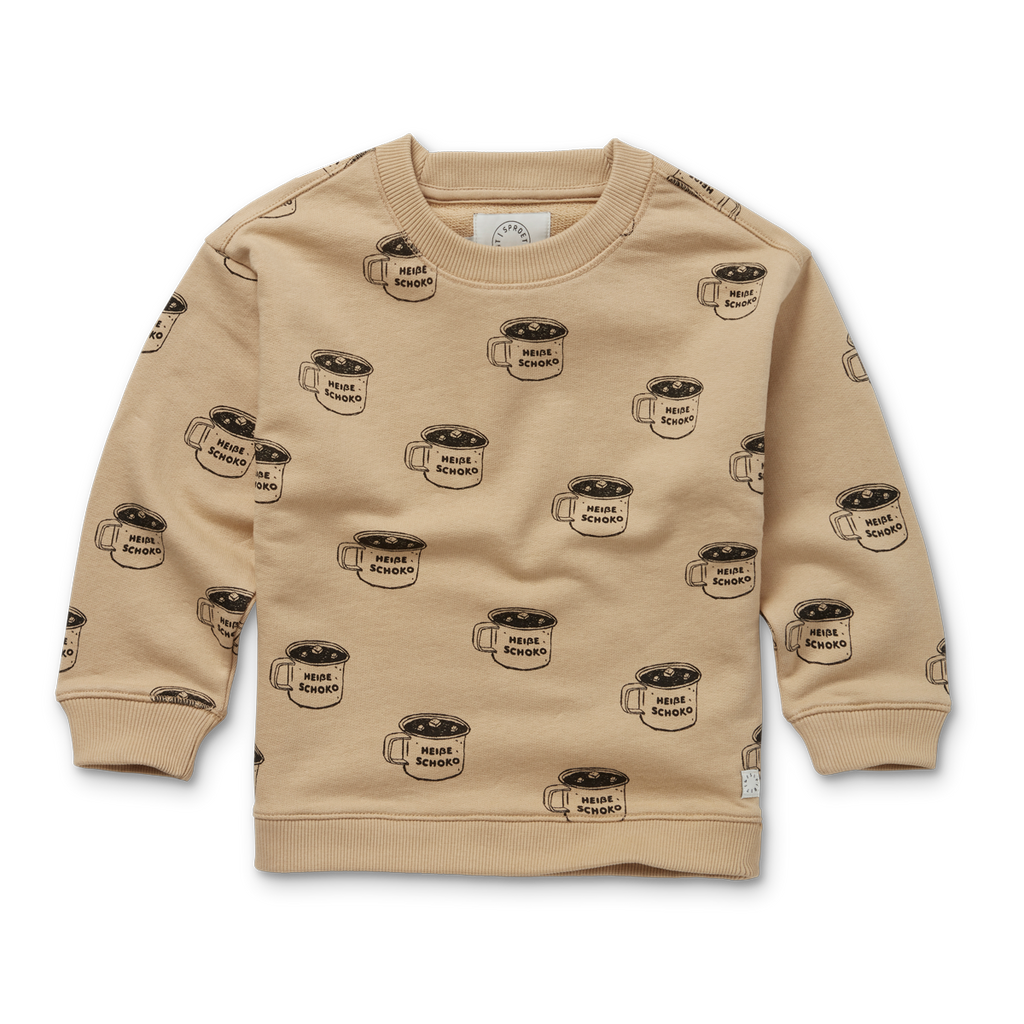 Sproet & Sprout Sweatshirt Loose Schoko Print | Nougat