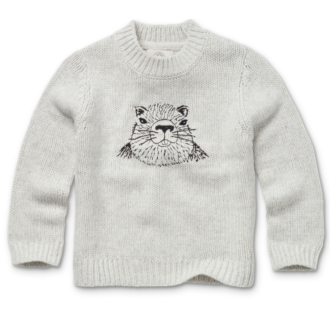 Sproet & Sprout Sweater Embroidery Marmot | Ivory