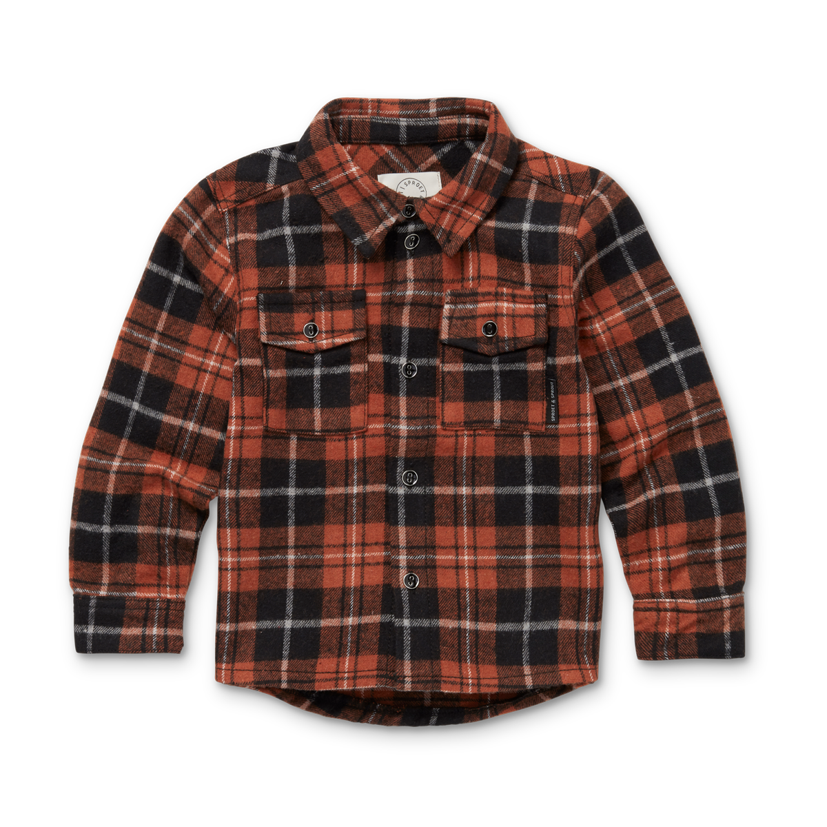 Sproet & Sprout Shirt Boys Flannel Check Hemdje | Barn Red