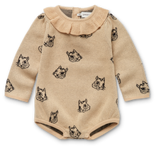 Sproet & Sprout Romper Knitted Squirrel Print | Nougat