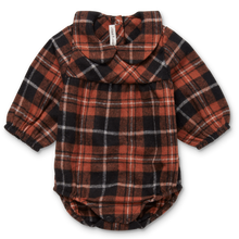 Sproet & Sprout Romper Flannel Check Loose Fit | Barn Red