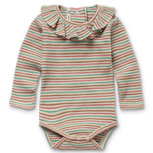 Sproet & Sprout Romper Collar Waffle Stripe | Ivory