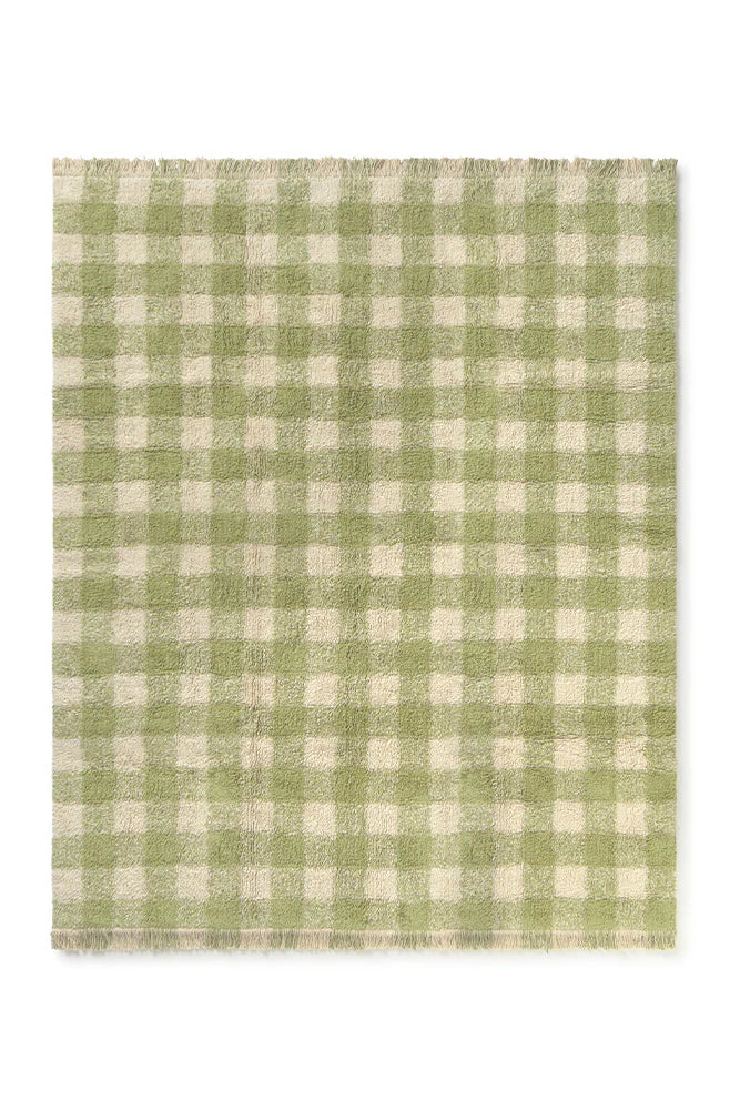 Lorena Canals Machine Washable Carpet 150x180 | Vichy Matcha