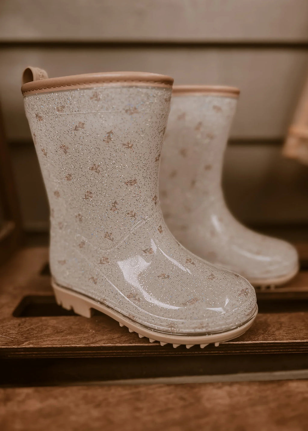 Mrs. Ertha Wellies - Rain boots | Flower Buds - Glitter