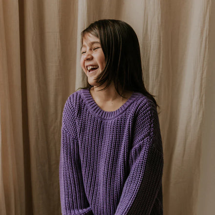 Yuki Chunky Knit Sweater | Violet