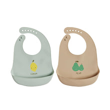 Oyoy Living Yummy Silicone Bib Pack 2 | Minty /camel