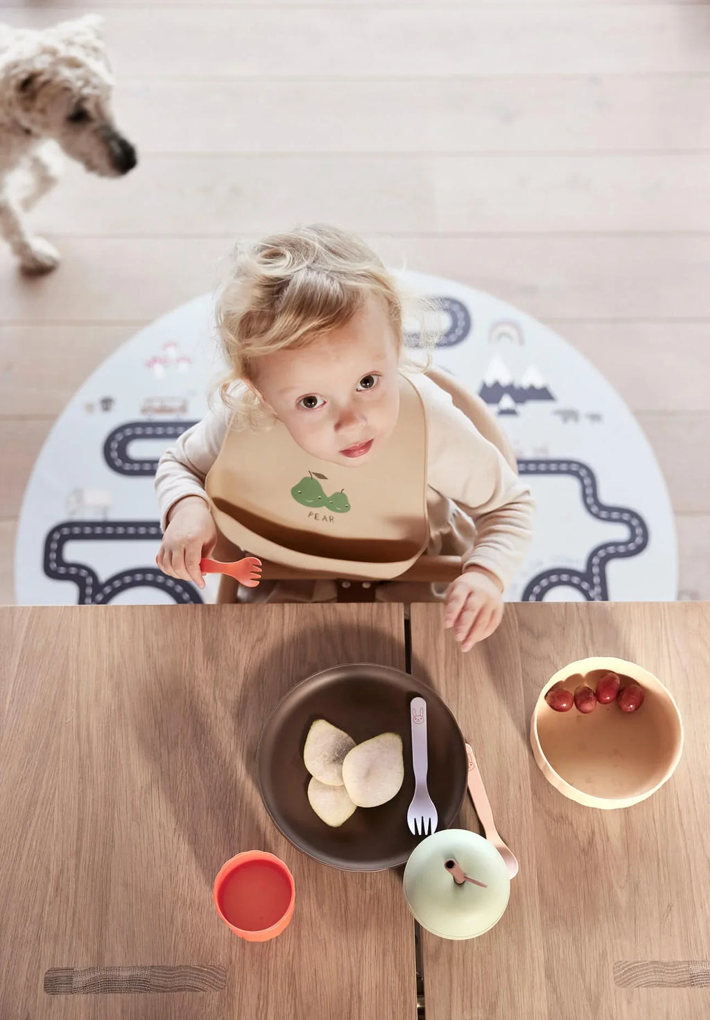 Oyoy Living Yummy Silicone Bib Pack 2 | Minty /camel