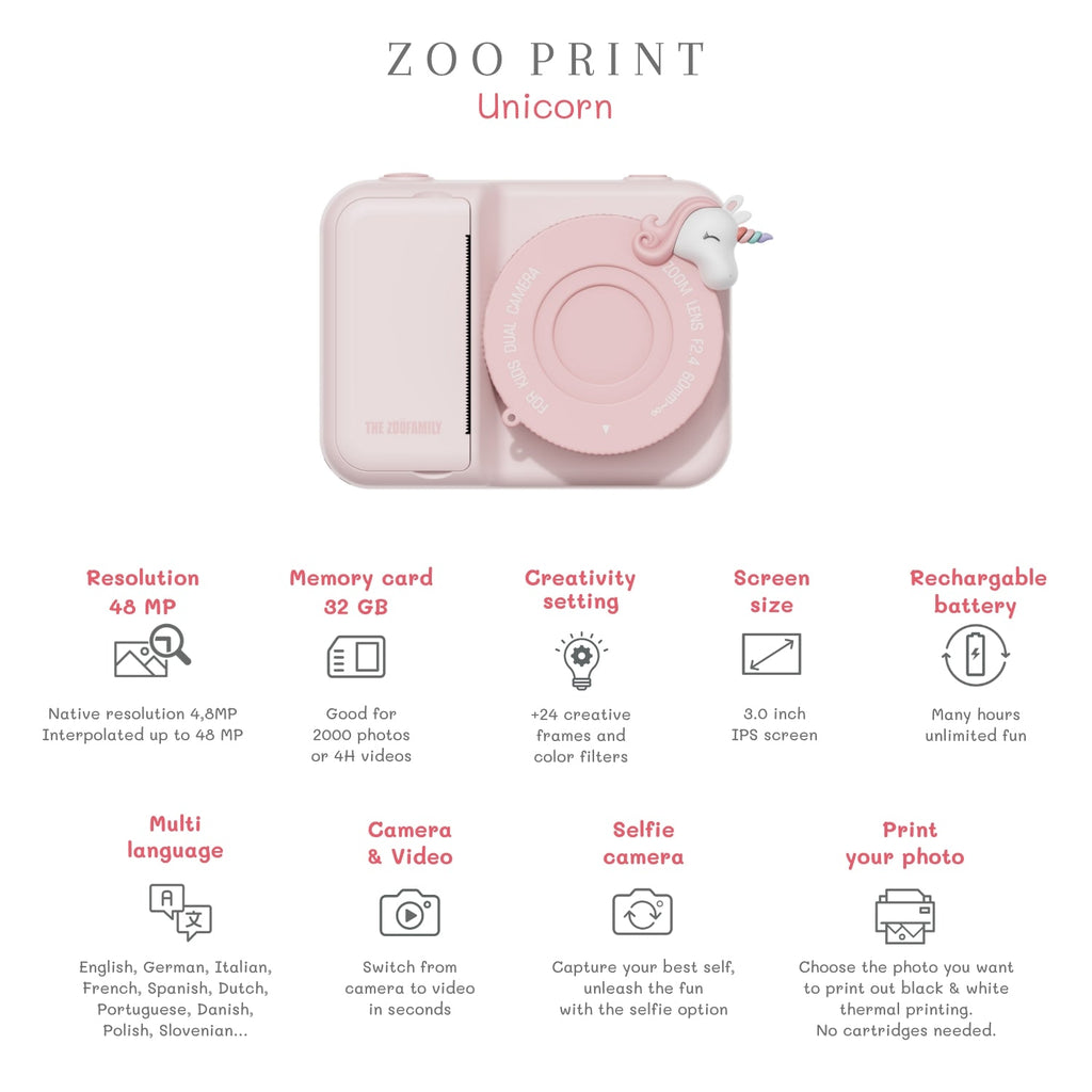 The Zoofamily Zoo print | unicorn