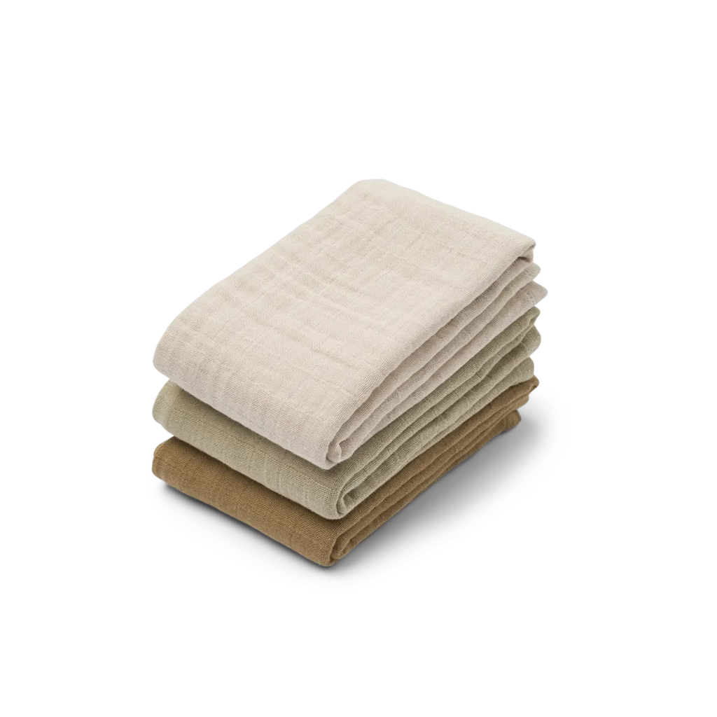 Liewood Lewis Set 3 Hydrophilic Cloths 70x70cm | Sandy Mix