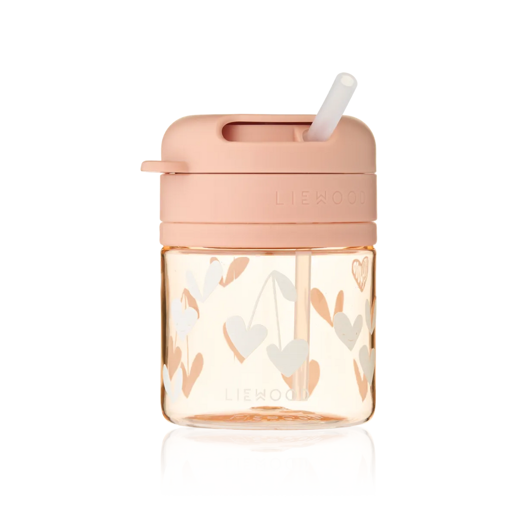 Liewood Pavia Tritan Drinking Cup With Straw 280ml | Sweethearts / Pale Tuscany