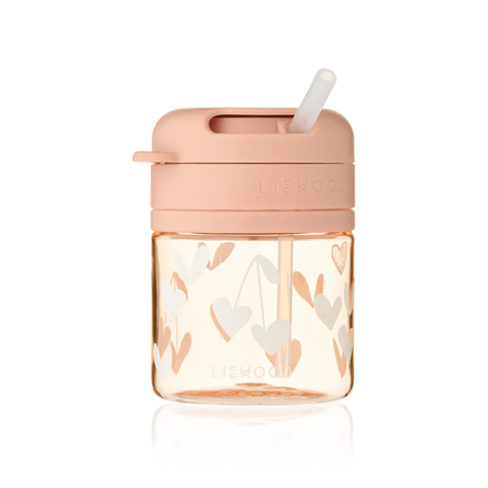 Liewood Pavia Tritan Drinking Cup With Straw 280ml | Sweethearts / Pale Tuscany