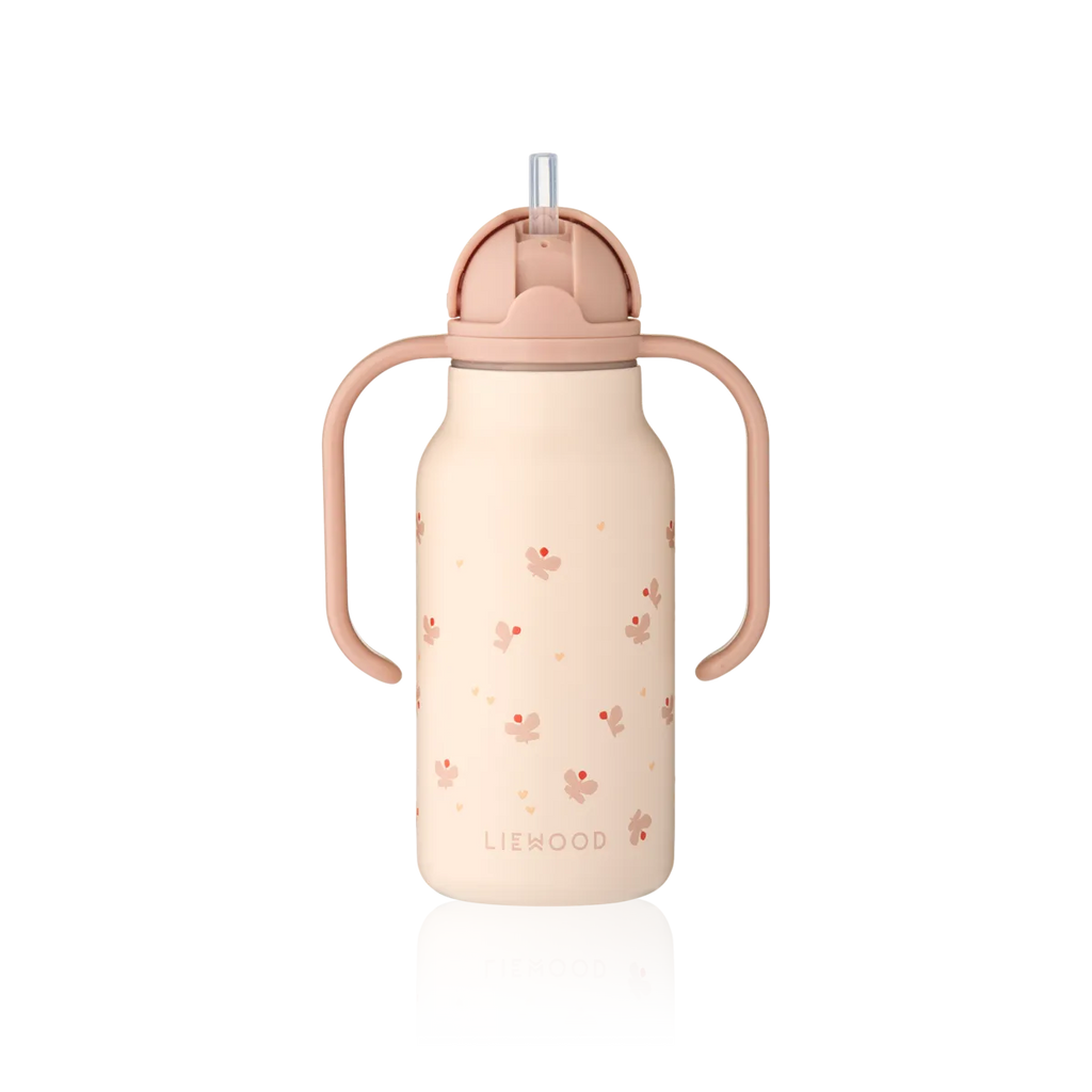 Liewood Kimmie Drinking Bottle 250ml | Mini Butterfly / Apple Blossom