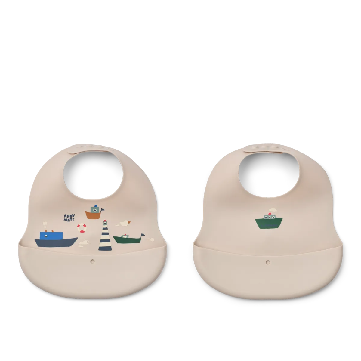 Liewood Ember Printed Bib 2-Pack | Sailing / Sandy