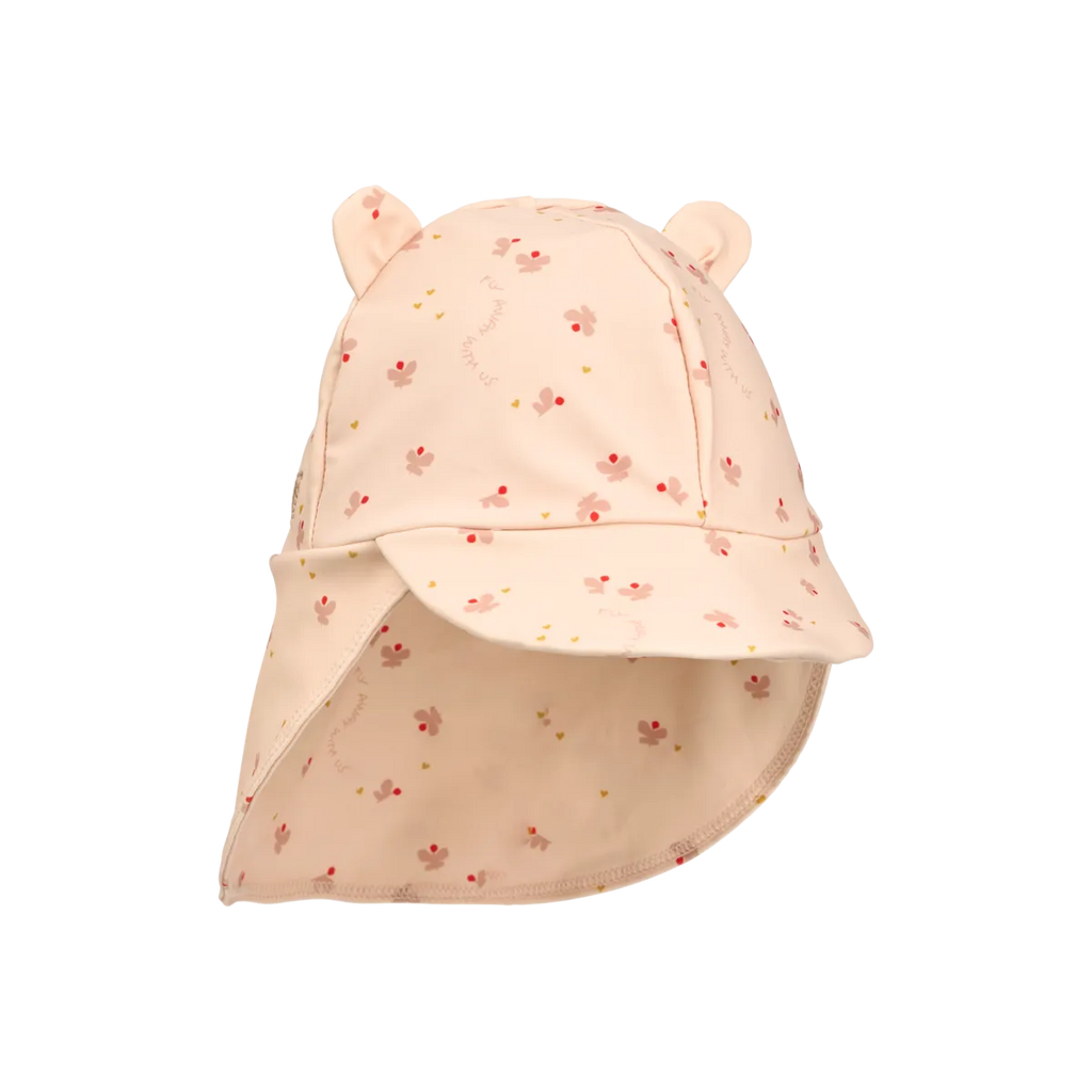 Liewood Senia UV Sun Hat With Ears | Mini Butterfly | Apple Blossom