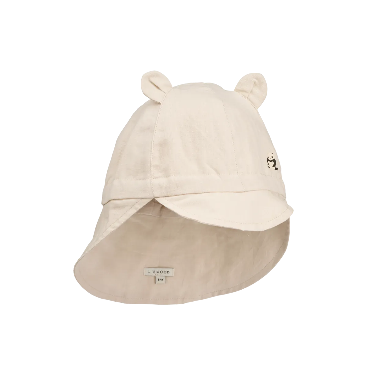 Liewood Reversible Sun Hat with Ears | Panda / Sandy