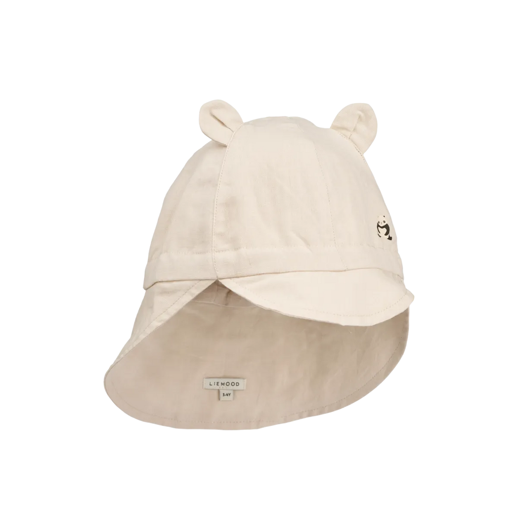 Liewood Reversible Sun Hat with Ears | Panda / Sandy