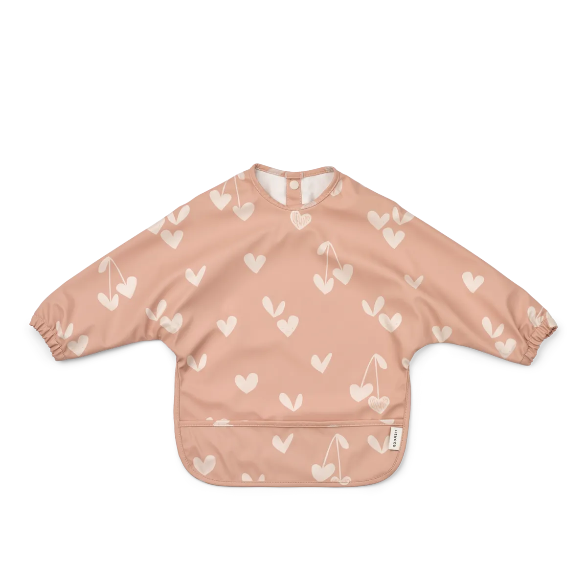 Liewood Merle Printed Bib With Sleeves | Sweethearts / Pale Tuscany