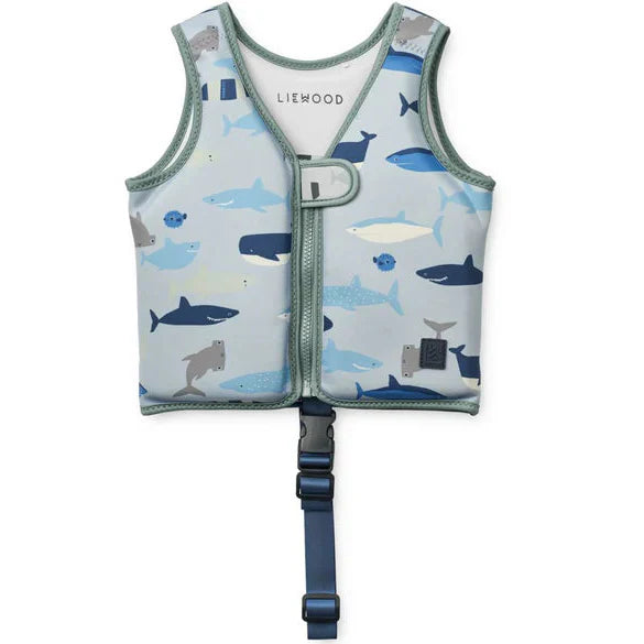 Liewood Dove Life Jacket | Shark / Dove Blue