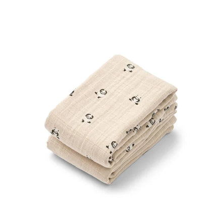 Liewood Lewis Muslin Cloths 2-Pack | Mini Panda / Sandy Mix