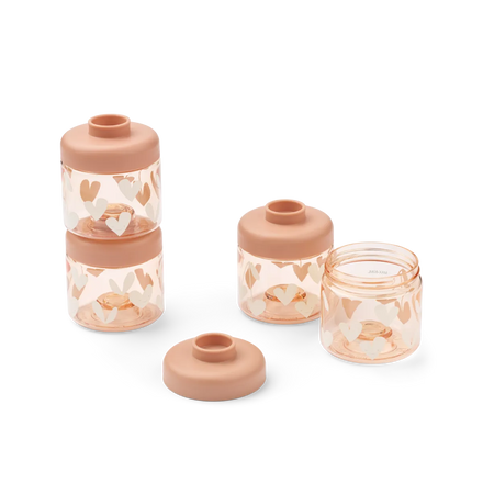 Liewood Dominique Baby Food Storage Jars 100ml 4-Pack | Sweethearts / Pale Tuscany