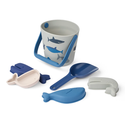 Liewood Gilma Beach Set | Shark / Dove Blue