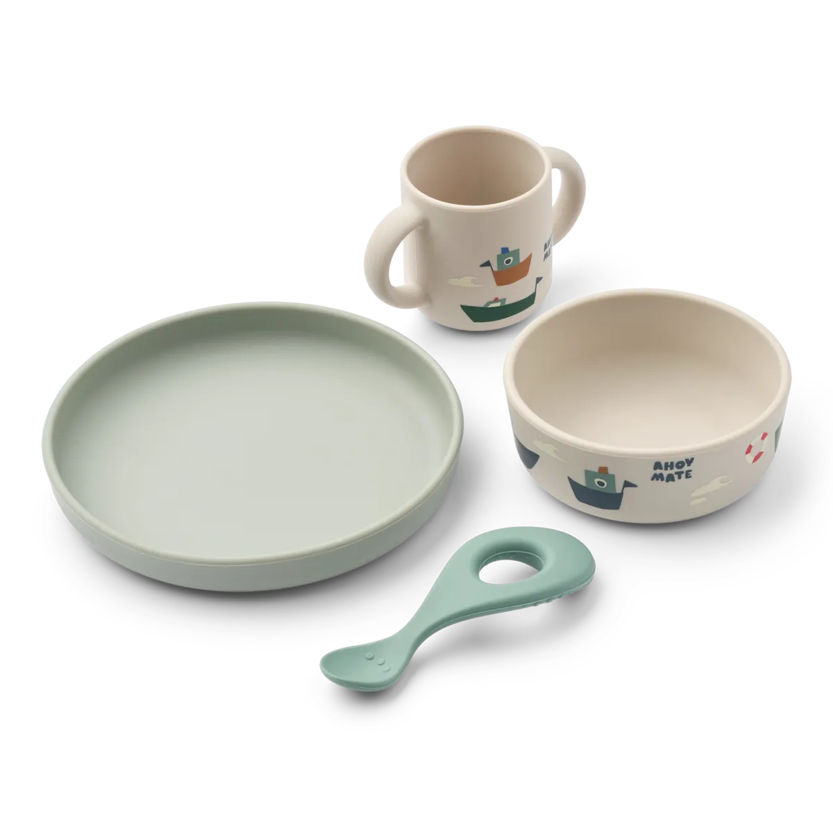 Liewood Vivi Printed Dining Set | Sailing / Sandy