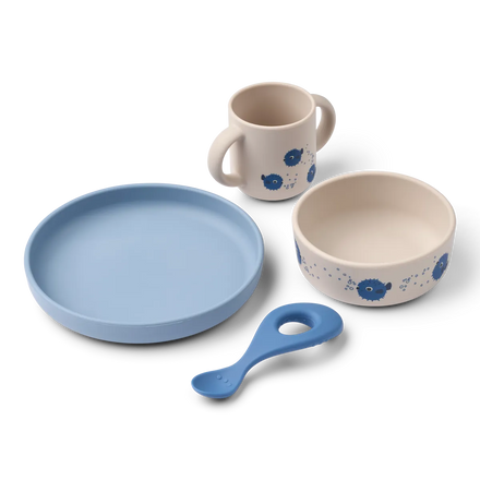 Liewood Vivi Printed Dining Set | Pufferfish / Sandy