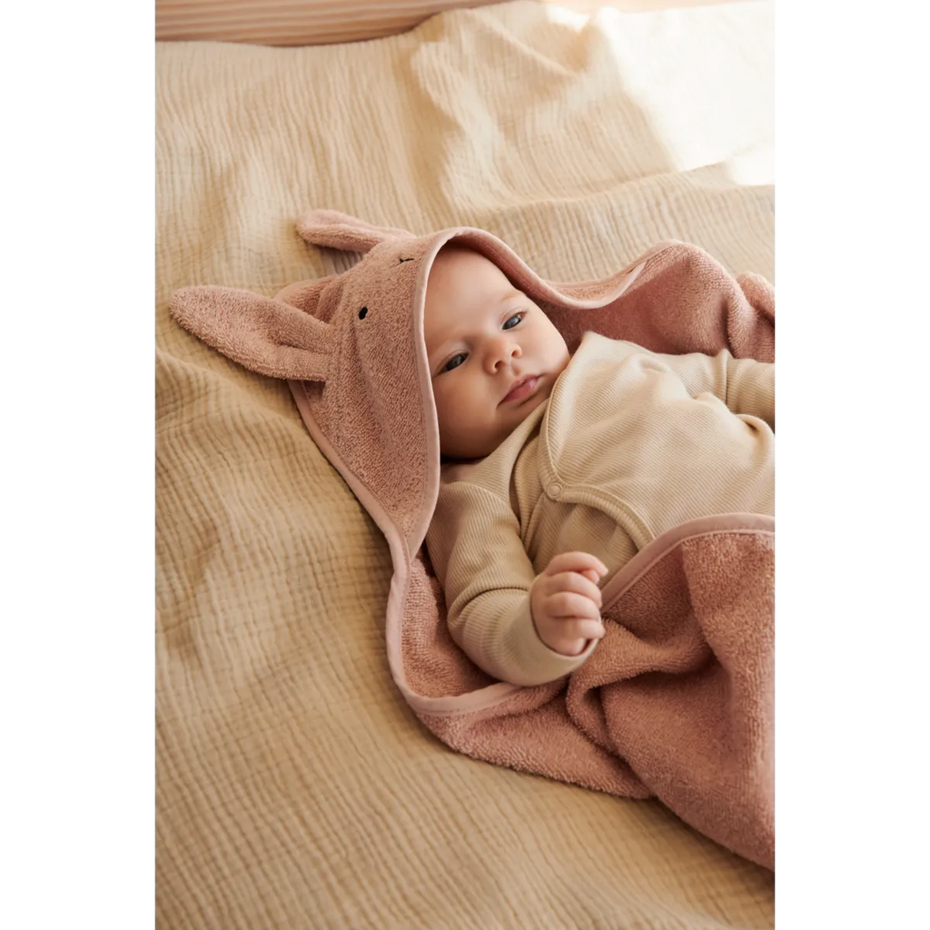 Liewood Albert Sheep Hooded Towel Bathcape | Rabbit Rose