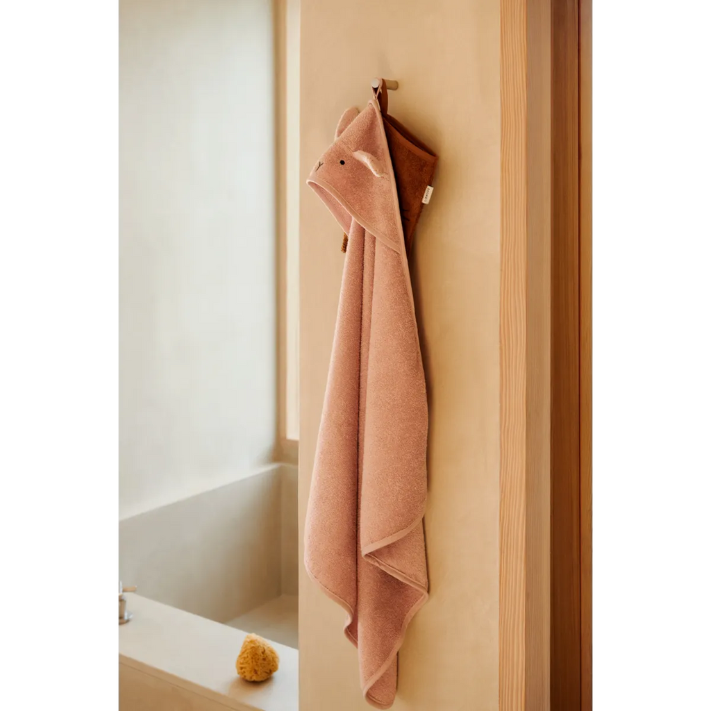 Liewood Albert Sheep Hooded Towel Bathcape | Rabbit Rose