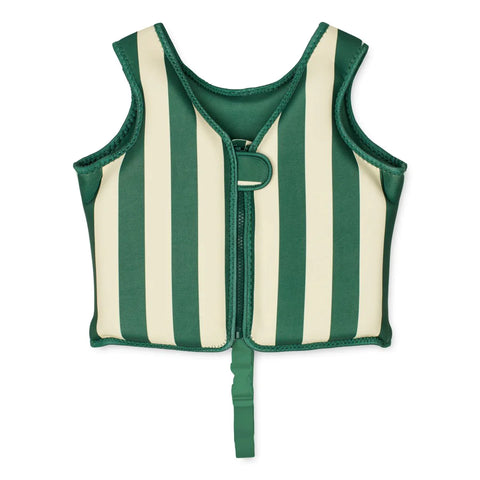 Liewood Dove Swimming Vest Float Vest | Stripe Garden Green /Creme de la Creme