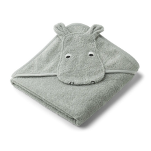 Liewood Albert Sheep Hooded Towel Bathcape | Hippo Dove Blue